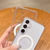 For Samsung Galaxy S21 S23 S24 S25 FE S22 S26 Ultra S26 Plus S25 S26 Edge Clear Crystal Acrylic Magnetic  Shockproof Case