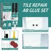 Tile Repair Paste Kit Tile Repair Paste Set Tile Filler Heavy Duty Universal Acrylic Crack Mending Agent Set Bathtub Repair