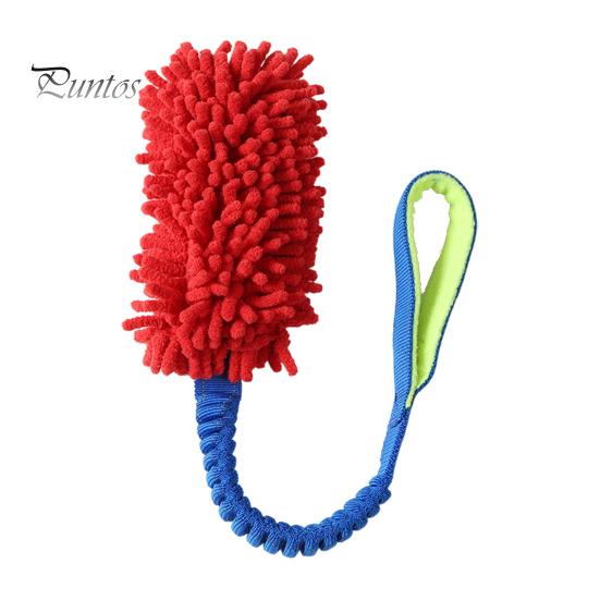 Tough Dog Toys with Handles Rope Toy, Durable Interactive Plush Tug Reinforced Handles, Chew Dental Cleaning Polyester Toy for Small Large Dogs