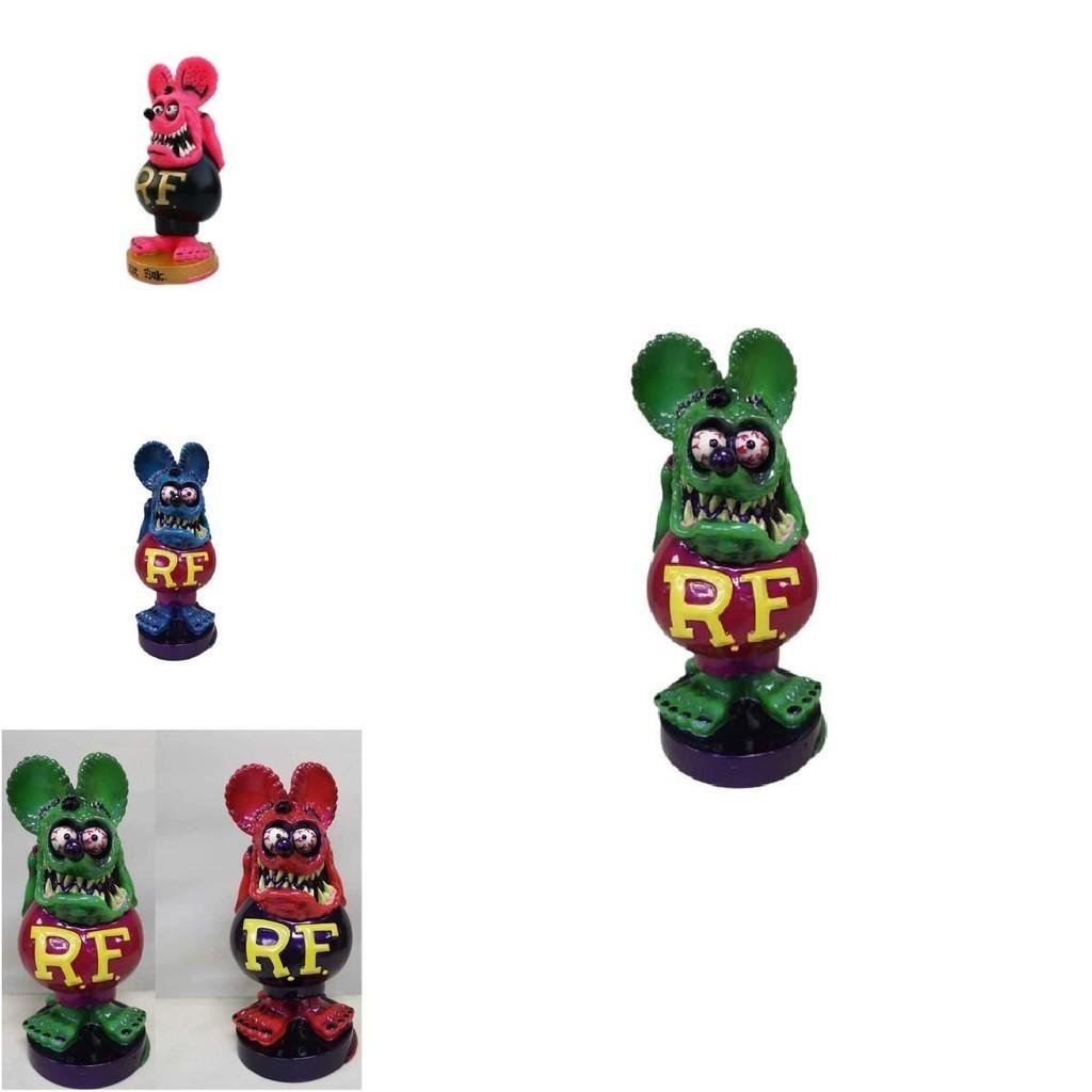 Niedliche Rat Fink PVC Sammlerfigur in auffälligen Farben mit Verpackung