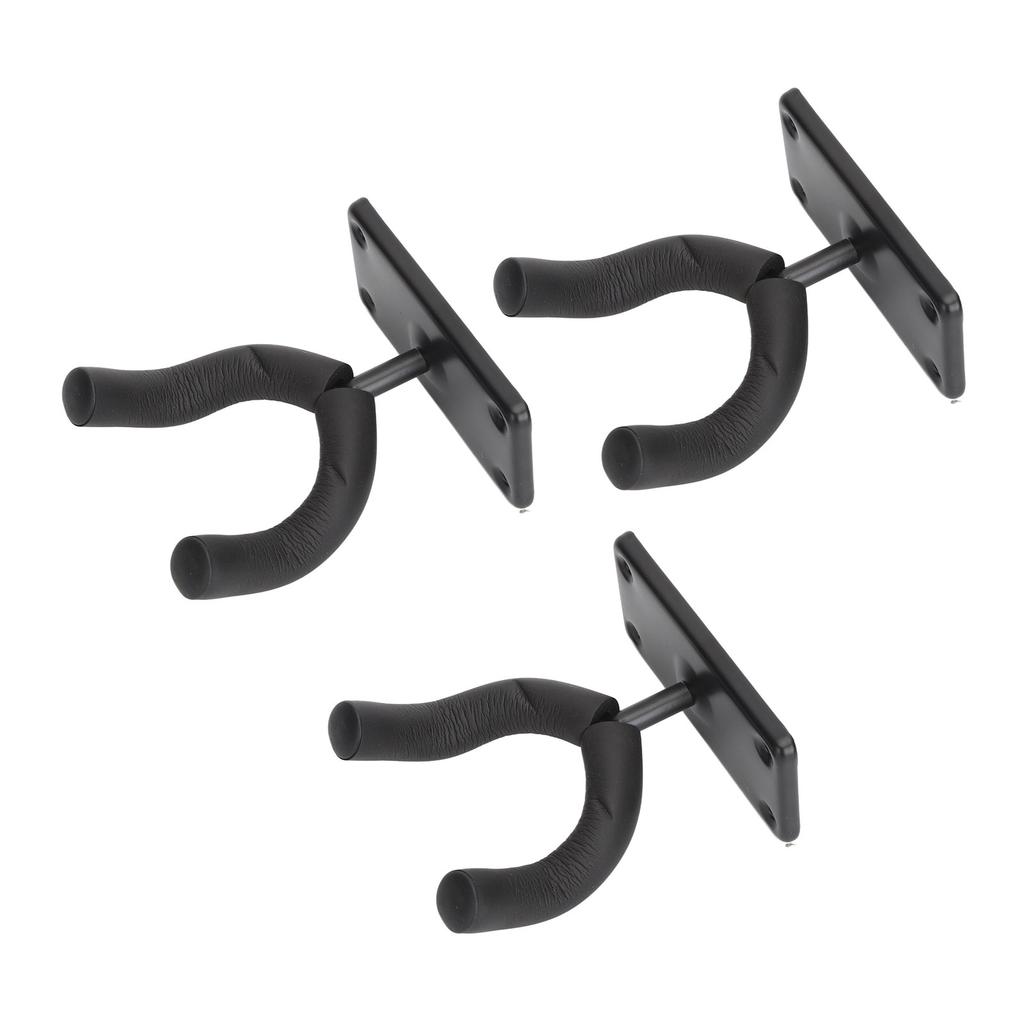 3Pcs Guitar Wall Mount Hanger Hook Bracket Iron Metal Holder for Bass Volin with Accessories