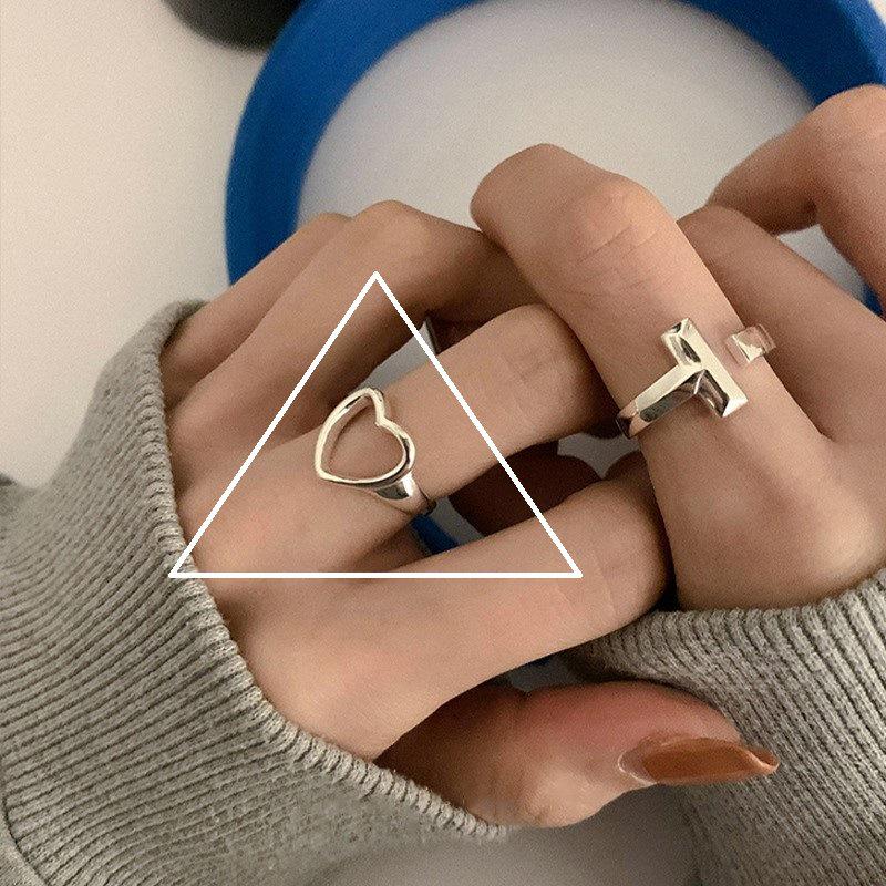 Korean S925 Sterling Silver Retro Design Ring for Women - Non-Fading, High-End Chain Style Finger Jewelry