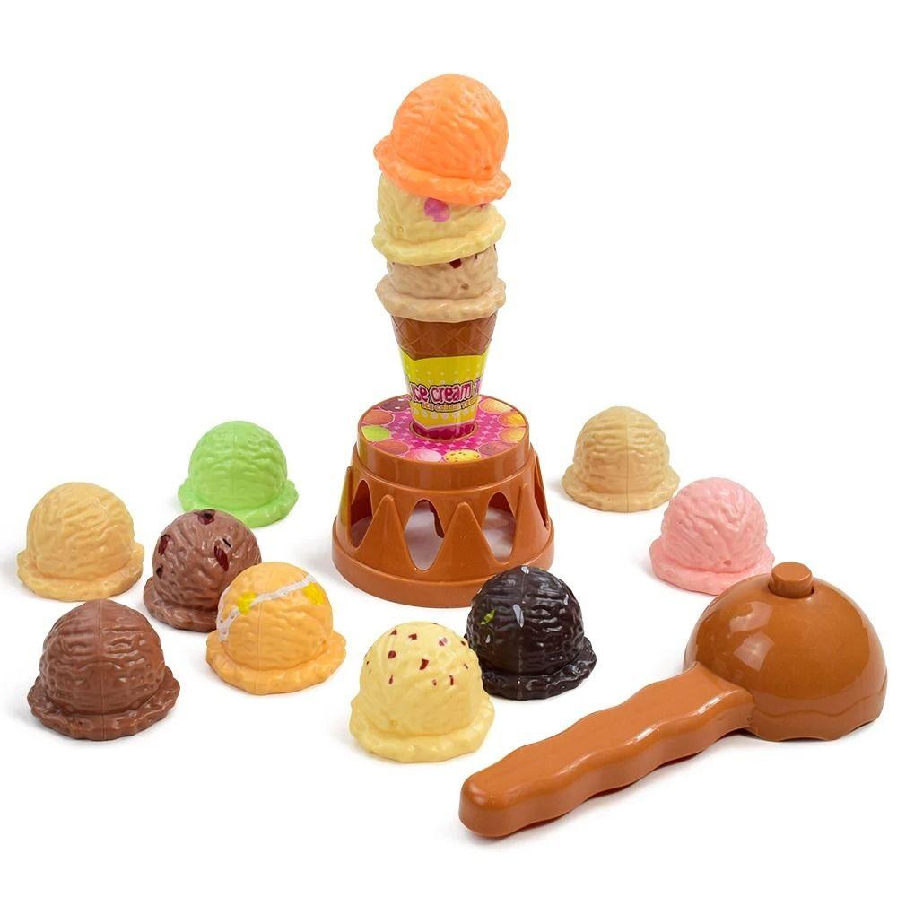 Balancing Simulation Ice Cream Kitchen Toy Montessori Ice Cream Stack Up Balancing Toy  Children