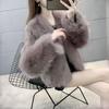 Imitation Fox Fur Coat Winter New Light Short V-neck Fashion Fur Coat