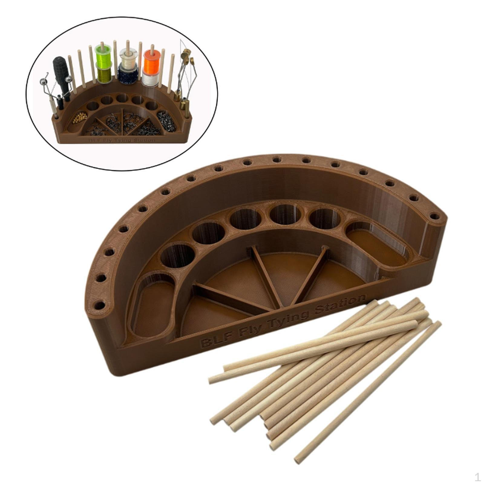 

Органайзер для наборов для вязания мушек Компактные аксессуары Универсальная станция Настольное хранение with 10 Sticks