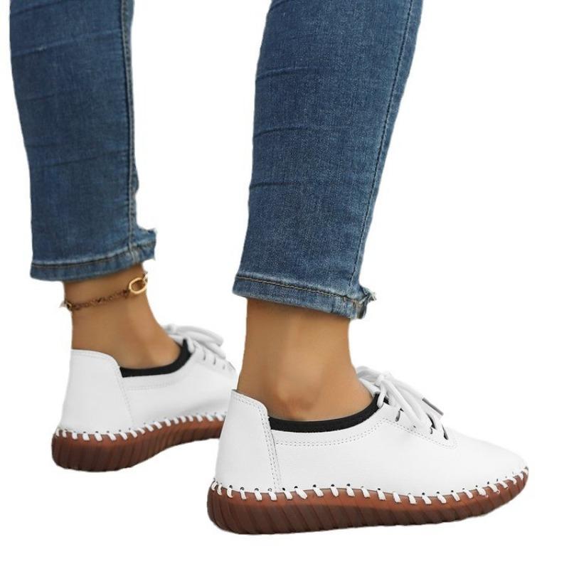 Large Size Retro Casual Single Shoes for Women's Outer Wear Autumn New Fashionable Small Leather Shoes