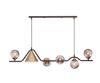 Mista - 120cm hanging lamp above the table, for the dining room, black, balls