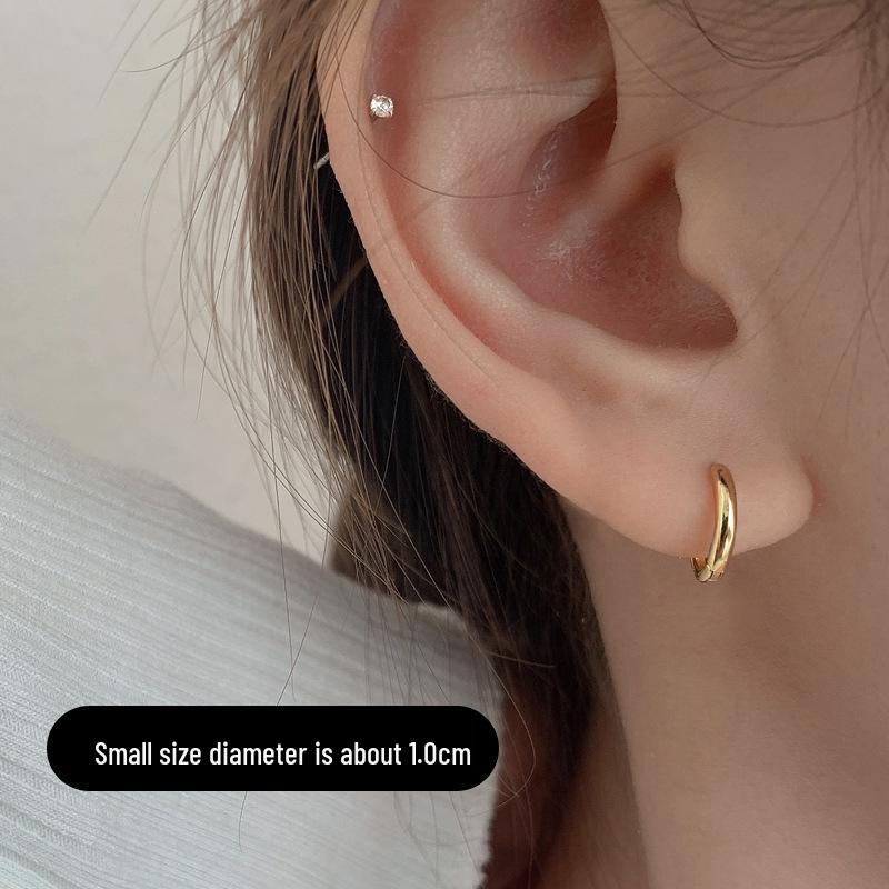 Korean Style S9925 Silver Needle Hoop Earrings for Women – Retro, Creative Ear Cuff, Hip Hop Fashion Jewelry