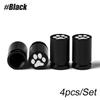 4Pcs Tire Valve Stem Cap Cover - Tire Air Cap Metal with O Rubber Ring Universal for Car Truck Motorcycle Bike Black Valve Stems 1