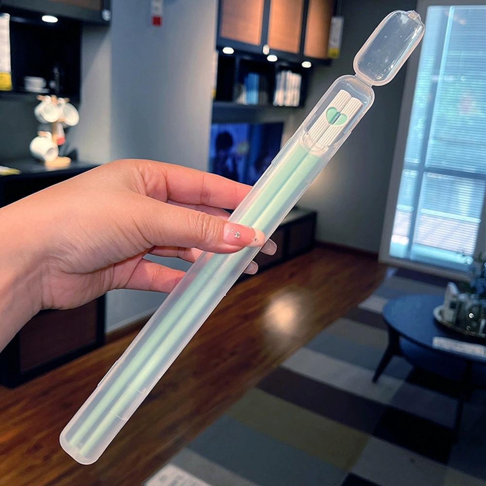 1Set Non-Slip Colorful Japanese Chinese Chopsticks Sushi Sticks Reusable Korean Chopsticks Set Healthy Alloy Tableware Set