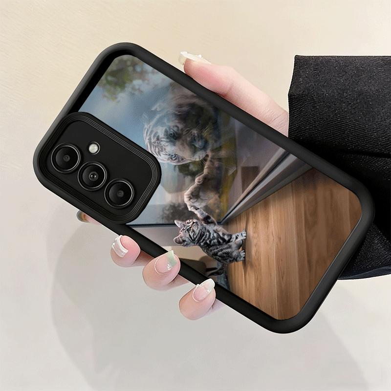 Etui na telefon do Samsung Galaxy A17 A16 A15 A14 A13 Kot Odblaskowy Tygrys Fajne A56 A36 A26 A55 A35 A25 A54 A34 A24 A53 A33 A23 A07 A0