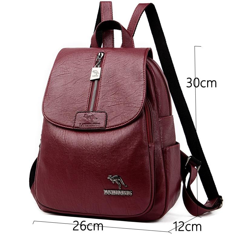 Mochilas de cuero para mujeres Ladys Travel Backpack Sac A Dos Femme  Mochilas para adolescentes Preppy Mochila canguro de alta calidad comprar a  buen precio — entrega gratuita, reseñas reales con fotos —