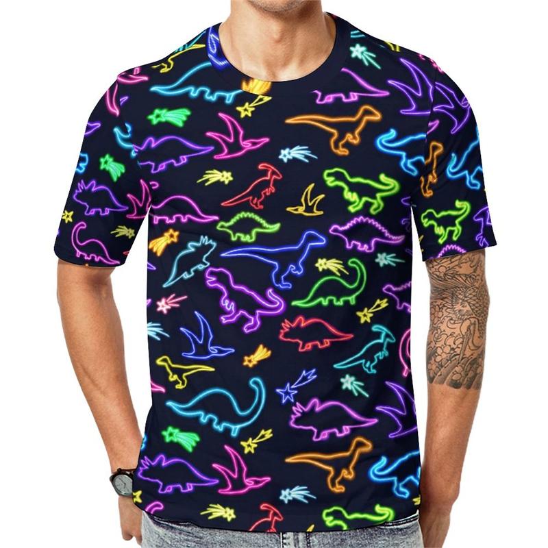 Dinosaur 3d Printed T-shirt Men's Women's Clothing Cute Dino Pattern Kids New In Tops & Tees Casual Fashion Cartoon T Shirt