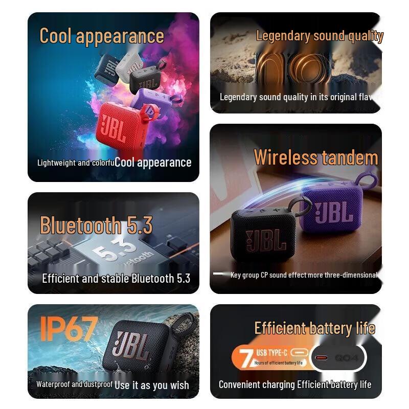 JBL GO4 Portable Bluetooth Speaker