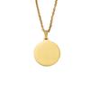 10pcs Stainless Steel chain round Tag Necklaces Blank Mirror Polished for Engraving Statement Jewelry Making Metal Circle