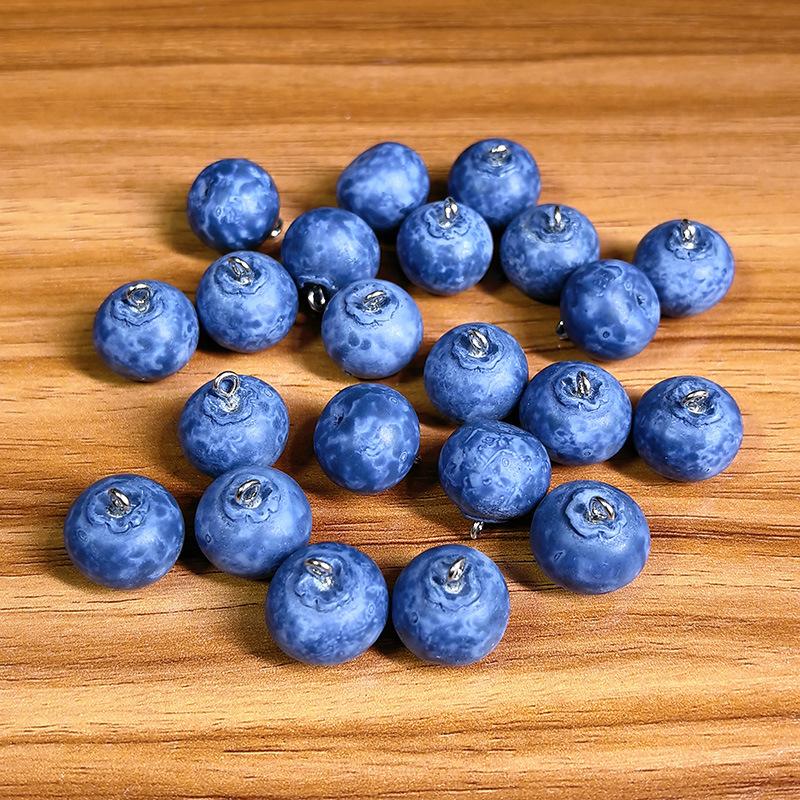 

Подвеска-кулон в виде черники, украшения из фруктов, сделай сам, милые серьги в виде еды, ожерелье, брелок, аксессуары 10pcs синий