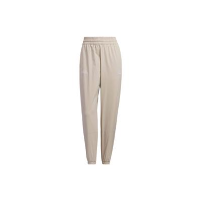 Originals Solid Mid-Rise Fitted Tapered Woven Pocket Casual Pants Women Pants Beige IP0743