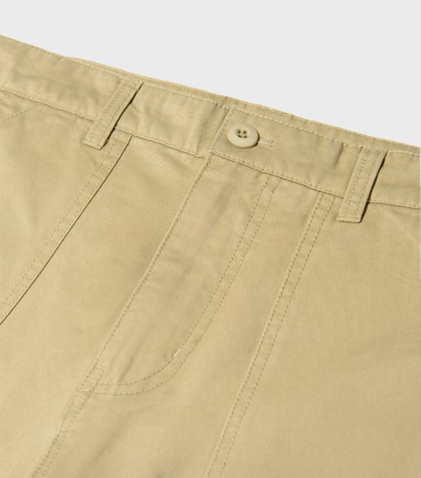 UNLC Washed Fatigue Wide Cotton Pants (Beige)