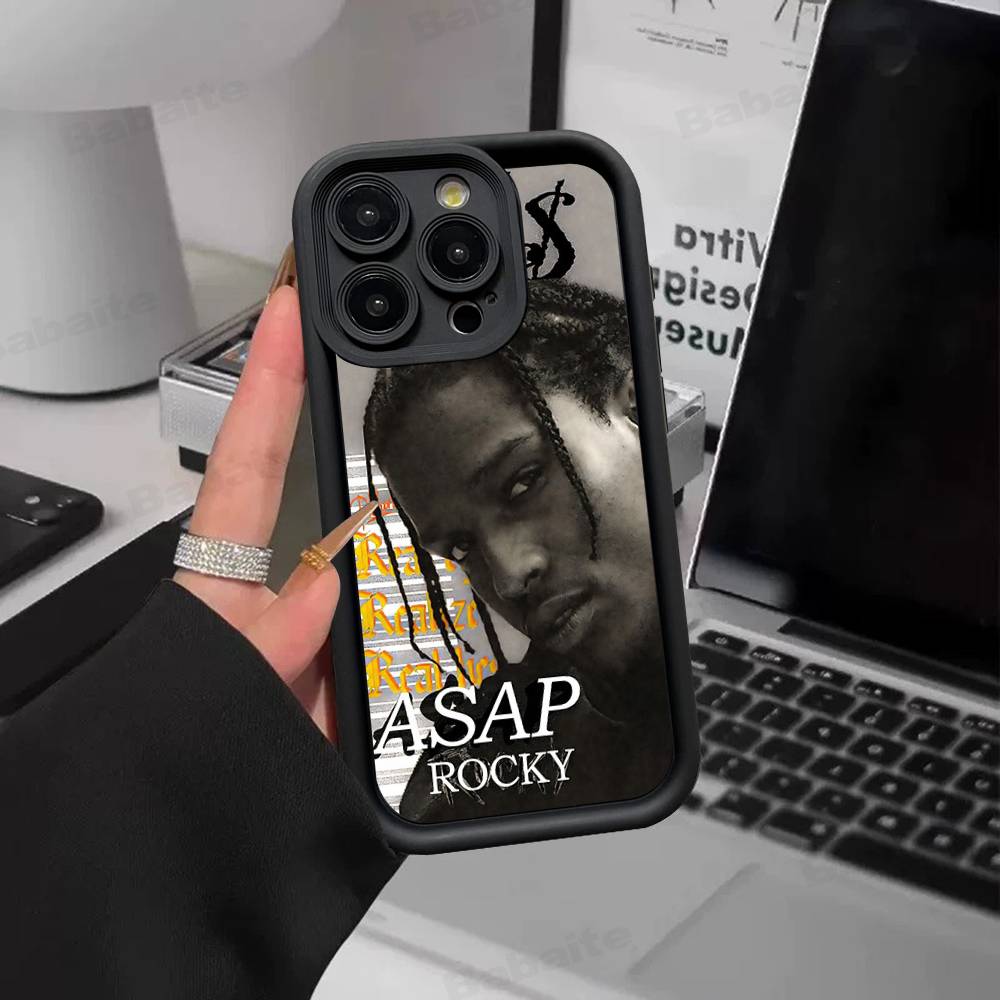 Hip Hop Rapper Asap-Rocky For IPhone 17 Pro Max 16 15 14 13 12 11 Plus Black Soft Phone Cover