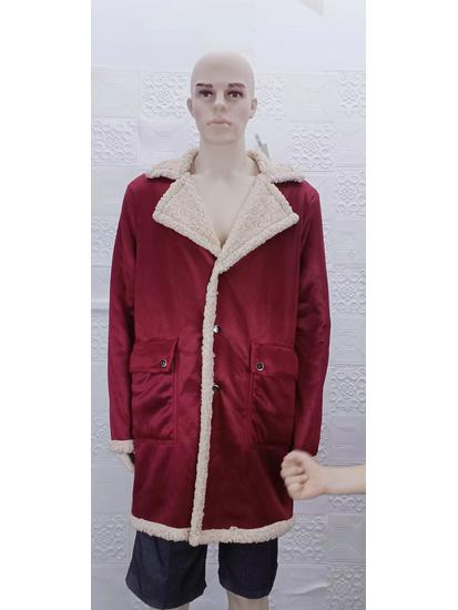 Men's European Style Faux Leather Shearling Coat - Autumn/Winter 2022