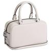 Coach Satchel 19 Letter Logo Zipper Closure Smooth Leather Bowling Bag Shoulder Crossbody Handbag Medium Women Handbags Silver White CT776-SVHA
