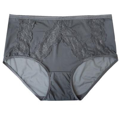 Mittelhohe Unterwäsche Minimalistische Damen Sexy Hohl-Slips Spitze Unterhose Weiblich Eis-Seide Atmungsaktive Slips Große Größe