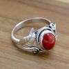 Red Coral 925 Sterling silver Ring, Gemsotne Handmade Women Ring