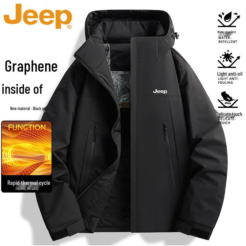 JEEP Men's Padded Hooded Winter Jacket