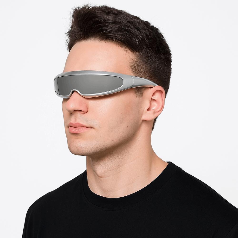 Futuristic Blocking Sunglasses Electroplated Steampunk Sunglasses Fashion Women Eyeglass Men