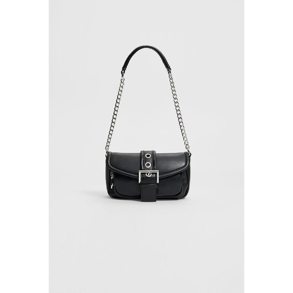 Bag With Buckle And Crossbody Strap