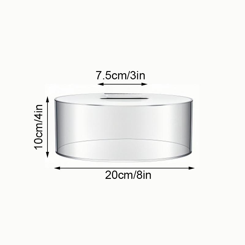 

1 шт. круглая подставка для торта, складная акриловая стойка для торта, пластиковая коробка для торта, многоразовая подставка для доски 15/20/25 см x 10 см 20cm