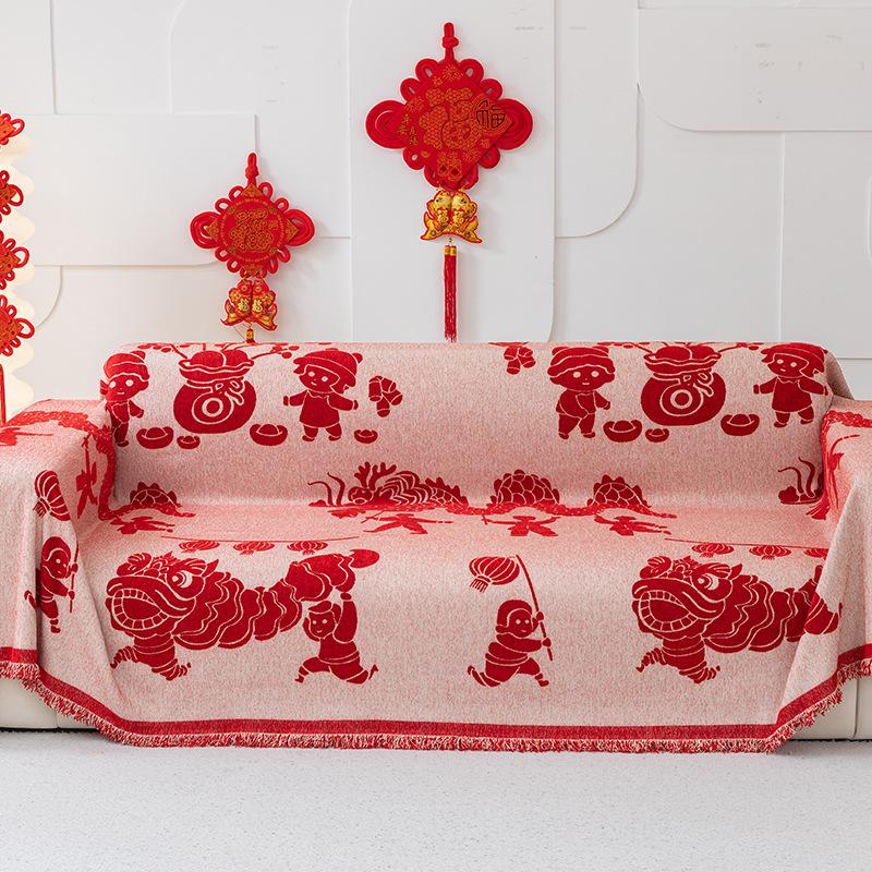 Chinese Chenille Non-Slip Sofa Cover Cloth Four Seasons Universal Full Cover Sofa Cover Cover Towel Blanket