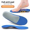 Arch Support EVA Elastic Shock Absorption Insole Blue Surface Gray Bottom Ventilation Hole Men's and Women's Orthopedic Arch Full Pad
