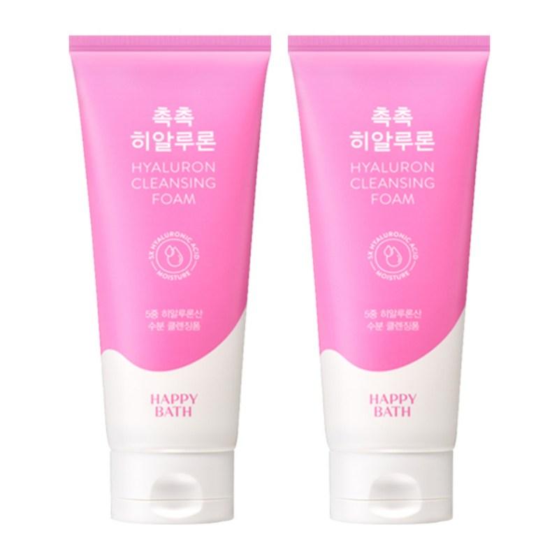 Happy Bath Moisturizing Hyaluronic Cleansing Foam, 200g, 2 Pcs