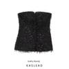 Kaslead New Arrival Women's Clothing Fashion Style Fashion Minimalist Sequin Decorated Tassel Sleeveless Tops 9776629