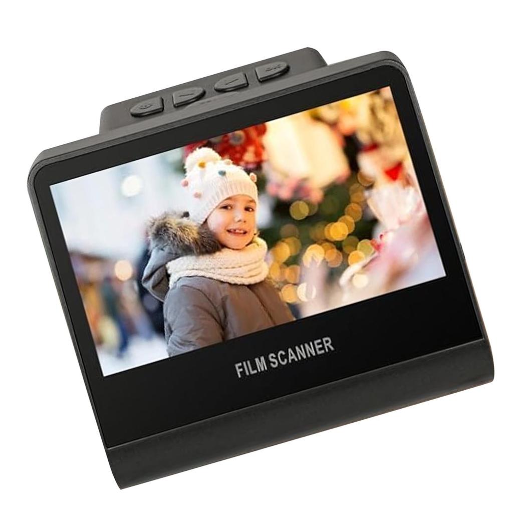 Film Scanner Digital 22MP 5in LCD Screen 16GB Memory Convert Black Negative Monochrome Slides Into JPEG Photos