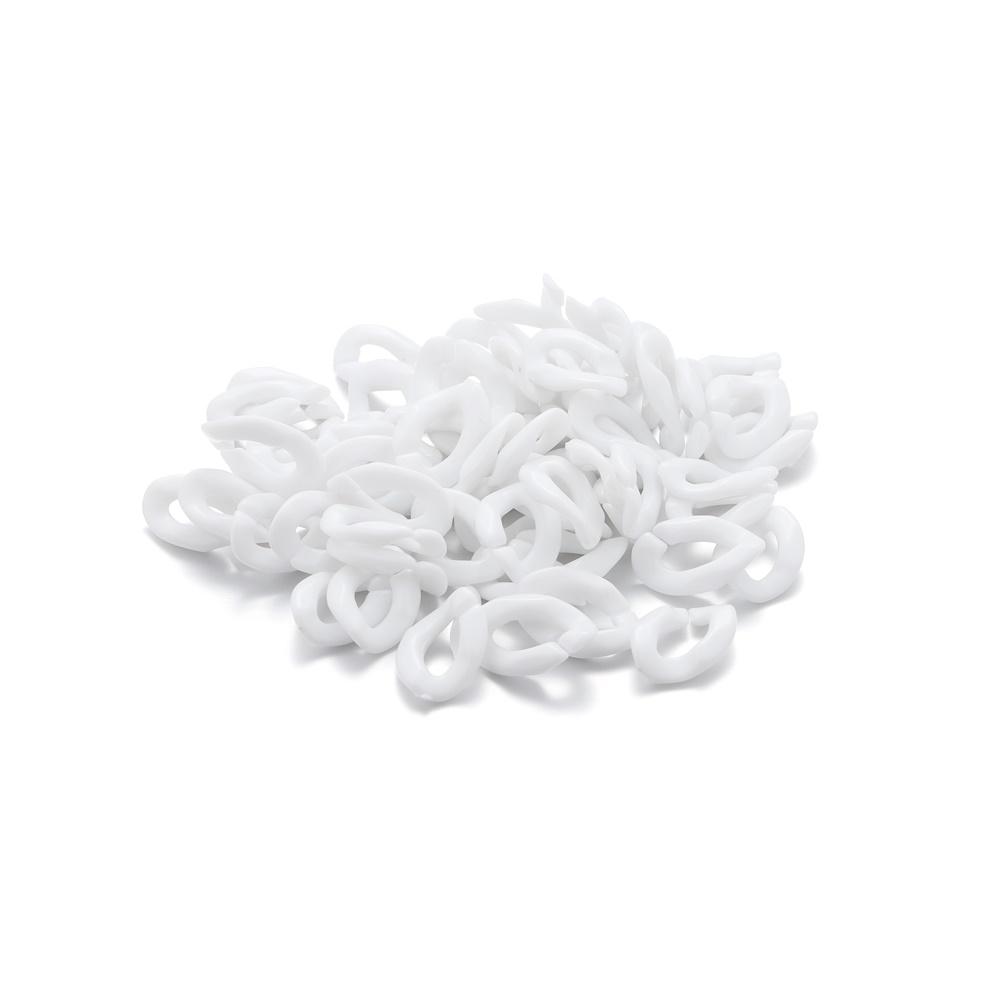 50/100Pcs Colorful Twisted Acrylic Link Chain Assembled Parts Beads for DIY Necklace Jewelry Making Findings Accessories