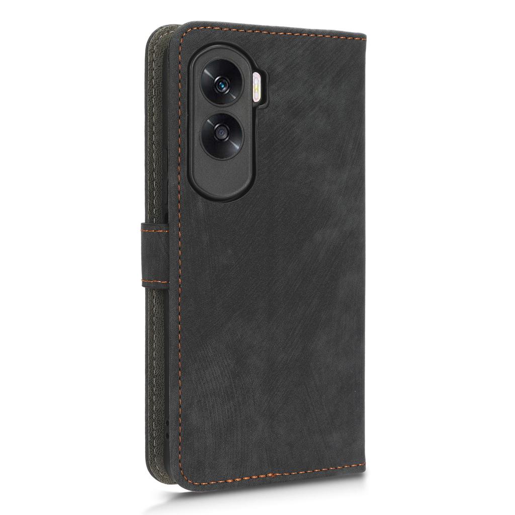 For Honor 90 Lite 5G/X50i 5G RFID Blocking PU Leather Case Cell Phone Wallet Stand Cover with Strap