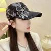Summer Women's Hat Butterfly Lace Water Diamond Thin Breathable Sunscreen Baseball Hat Duck Tongue Hat