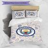 3pcs Football Team (32) Design Cover Set - HD Printed Bedding with 1 Cover and 2 Pillowcases - Perfect for Home and Dorm Decor