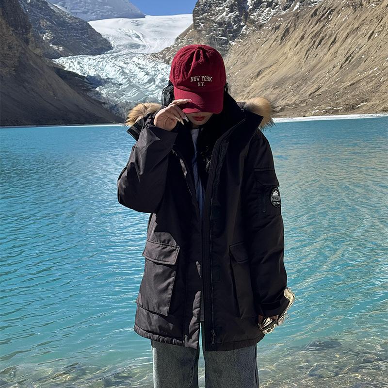 

Хлопковая одежда Студентка Корейская версия Свободная Зимняя Новая Утолщенная Парка Хлопковое пальто XXL