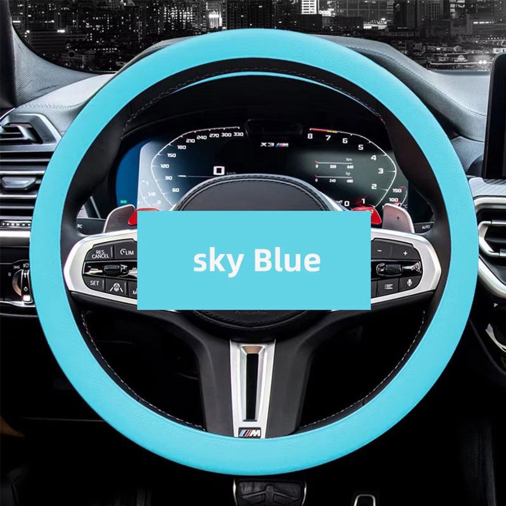 Silicone Car Steering Wheel Cover Elastic Protetive Cover Multi Color Auto Interior Silica Gel Decoration Covers For Men Wo W2d6