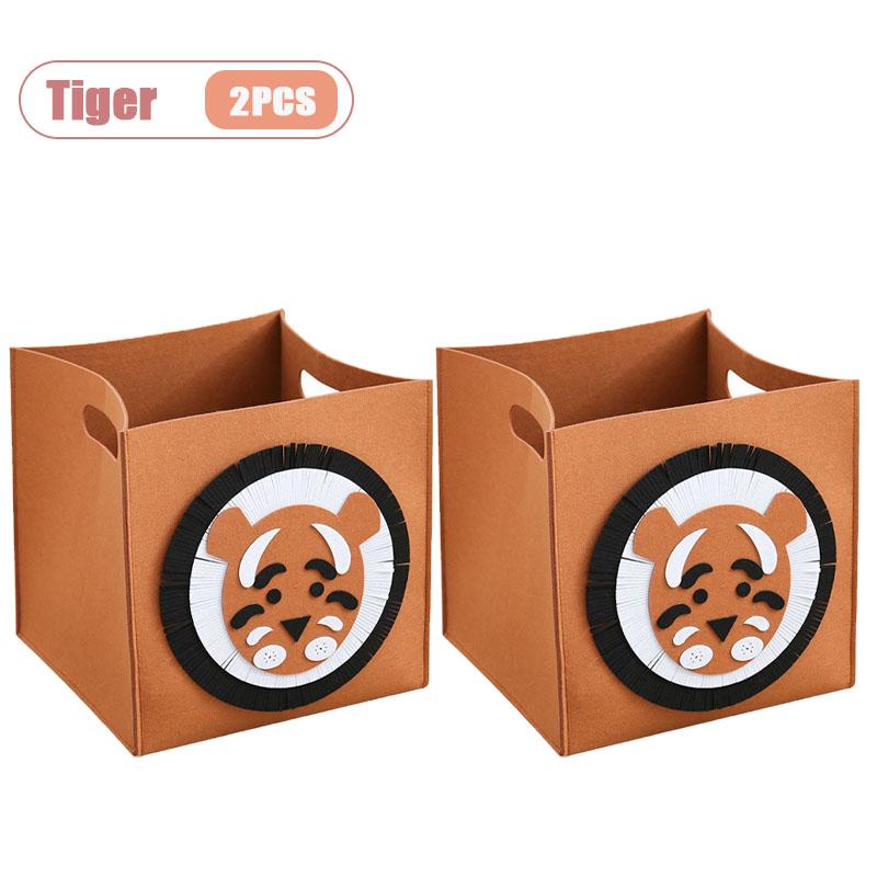Square Design Storage Bin Pet Toy Snack Organizer Bathroom Laundry Felt Basket Multi Purpose Household Container Organization