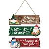 Christmas Party Wooden Door Plate Ornament