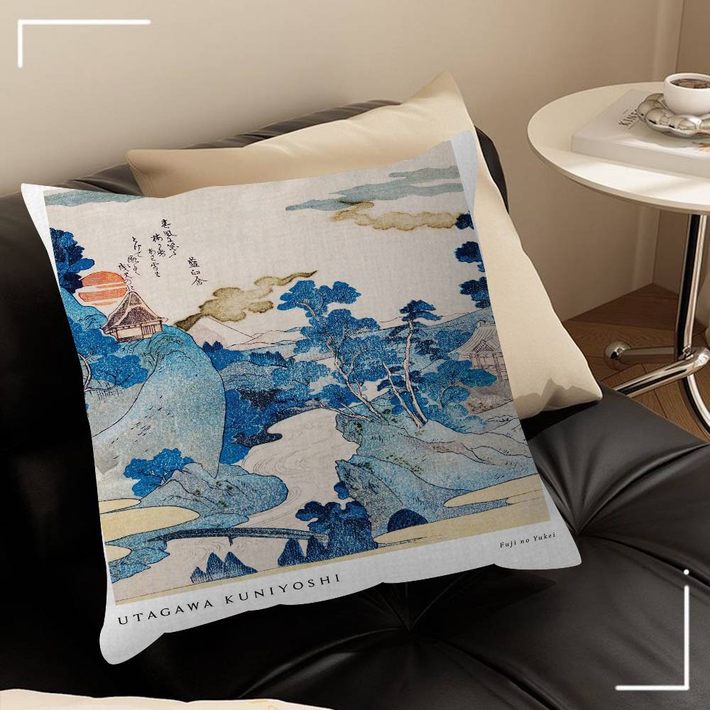 Vintage Ukiyoe The Great Wave Off Kanagawa Pillowcase Toon Gift Cushion Cover Bedroom Home Sofa Chair Seat Decor Pillow Case