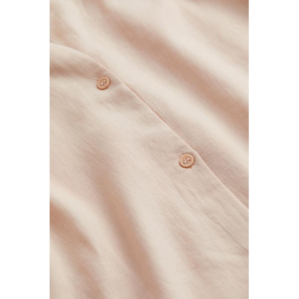 H&M Pajama Shirt & Shorts Powder Beige