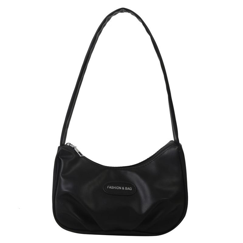 Borsa a Spalla da Donna Argentata con Materiale PU Pieghettato per Uso Quotidiano Casual