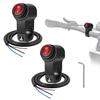 2PCS 7/8" Handlebar Switch - 12V Aluminum Alloy Motorcycle Light ON/Off Switch - Waterproof & Durable Design For Bike, ATV, LED Light (2 PCS)