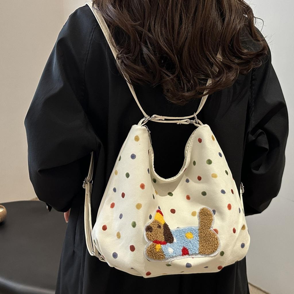 Schoolbag1011 new Korean version of casual and beautiful double shoulder armpit bag fashionable, simple and simple niche design tote bag