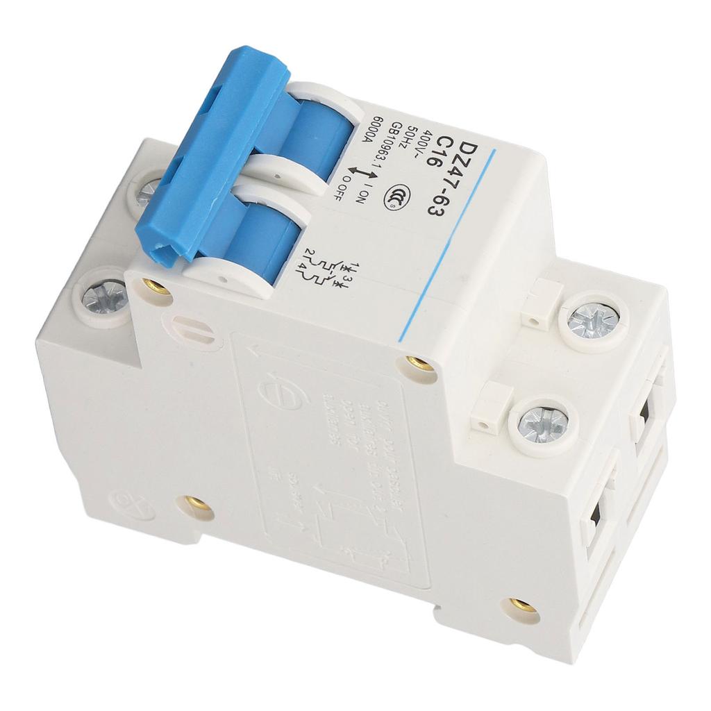 Leitungsschutzschalter 2P Fehlerstromschalter DIN-Schienenmontage 400V 16A DZ47?63 C16